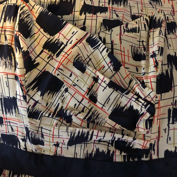 Anthropologie Burlapp Blurred Shapes Silk Dress - Picture 7 of 9